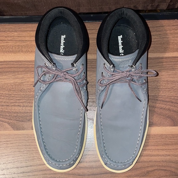 Size 11.5 • Timberland Groveton Moc-Toe Chukka Boot • Gray Leather • A115U • - Picture 5 of 16